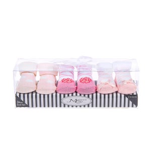 Pink Cloud Socks Gift Set - Size 0 - 6 months