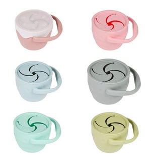 Silicone Snack Cup Assortment - 6pcs, 1ea of 6 assorted colours - Dishwasher and microwave safe