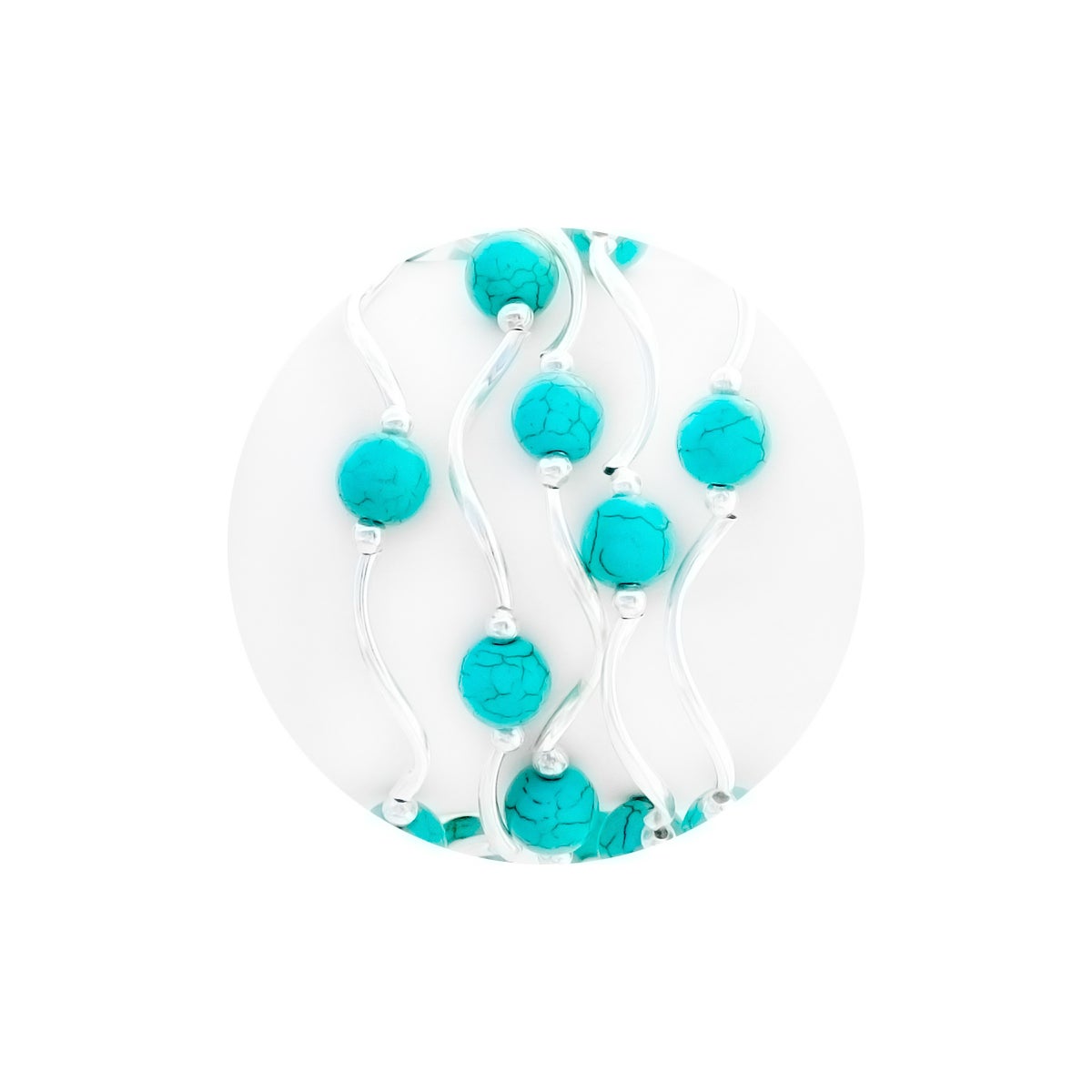 Turquoise Howlite Bead Bracelet