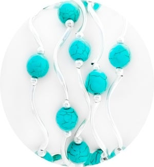 Turquoise Howlite Bead Bracelet
