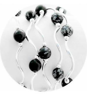 Snowflake Obsidian Bracelet