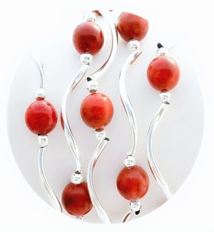 Red Bamboo Coral Bracelet