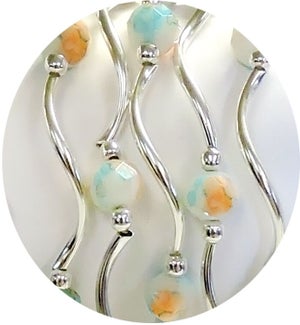 Blue and White Tie-Dye Bracelet