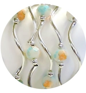 Blue and White Tie-Dye Bracelet