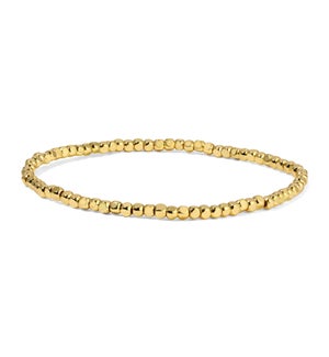 Gold Cube Bead Bracelet - Petite