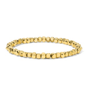 Gold Cube Bead Bracelet - Medium