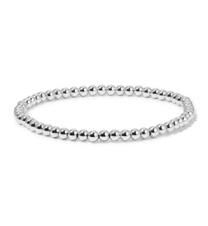 Silver Round Bead Bracelet - Small