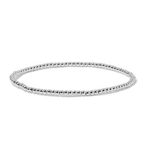 Silver Round Bead Bracelet - Petite
