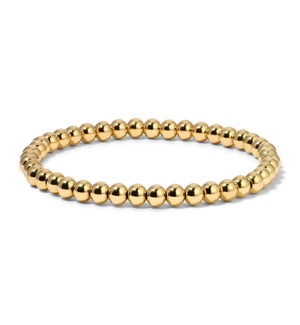 Gold Round Bead Bracelet - Medium