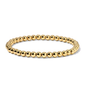 Gold Round Bead Bracelet - Medium