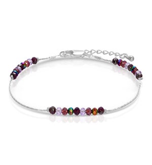 Ankle Bracelet - Purple Twilight mini crystals