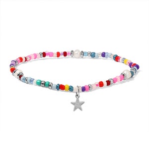 Ankle Bracelet - Multi-color-Pearl and Seed Bead