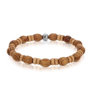 Bracelet - Oval Pine with Light Maple