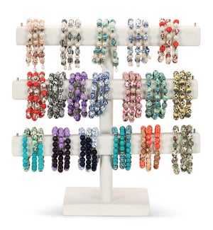 Clay and Gemstone /Pearl Bracelet 54pcs Collection
