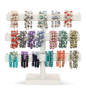 Clay and Gemstone /Pearl Bracelet 54pcs Collection