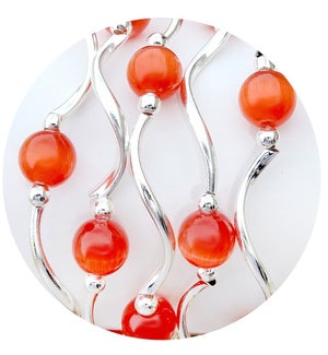 Persimmon Cats Eye Bracelet