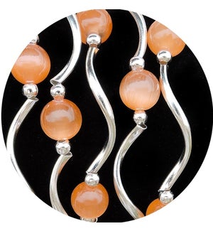 Coral Cats Eye Bracelet