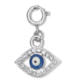 Charm - Rhinestone Evil Eye (silver)