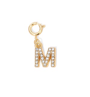 Charm - (M) Rhinestone Initial (gold)