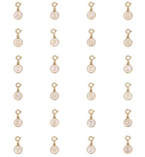 Charm Initials (Enamel - white) Prepack 24 letters