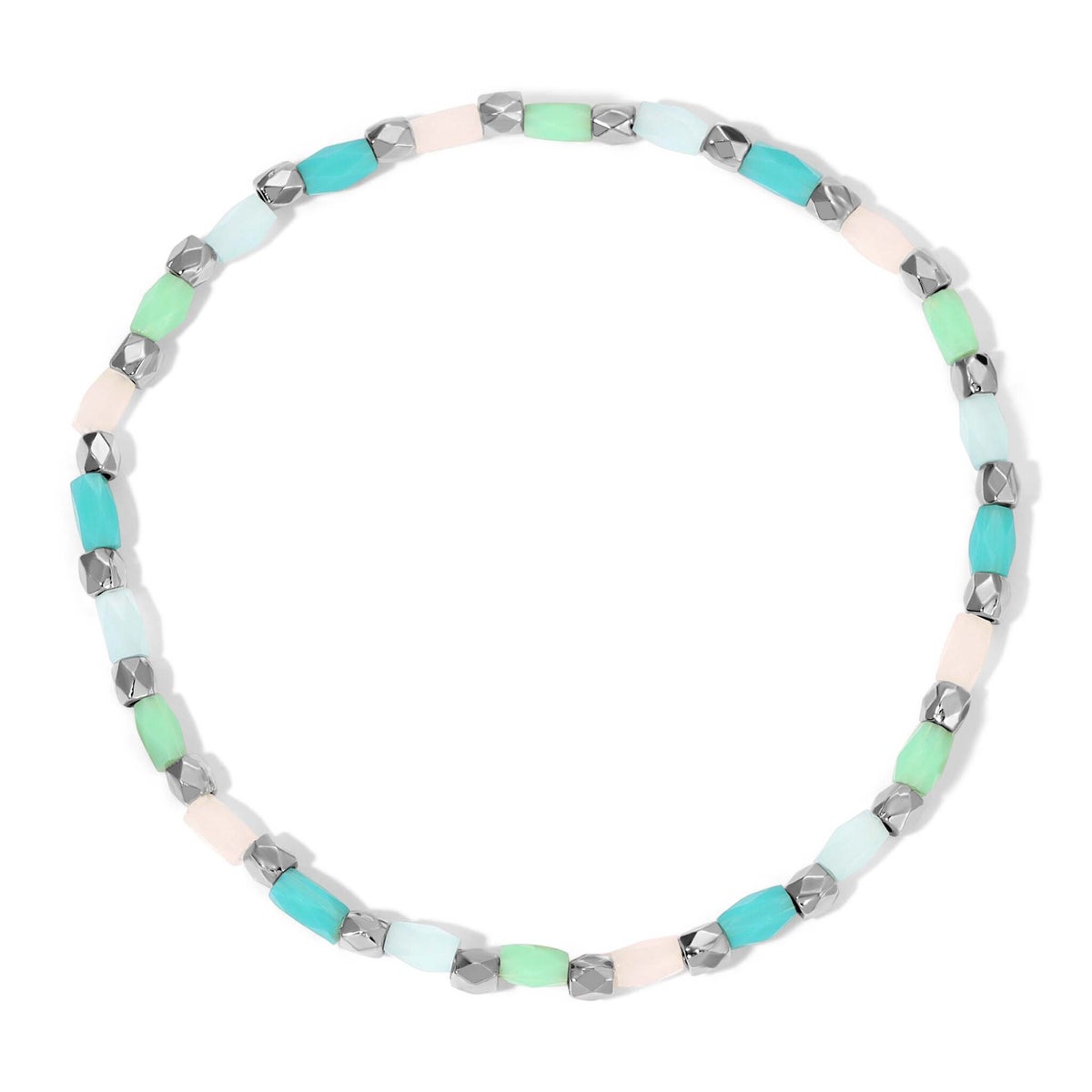 Crystal Mix Seaside Stretch Bracelet (silver)
