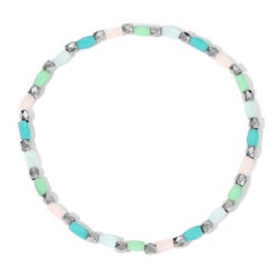 Crystal Mix Seaside Stretch Bracelet (silver)