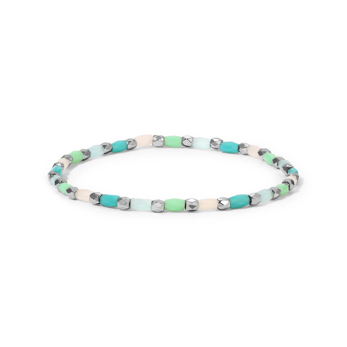 Crystal Mix Seaside Stretch Bracelet (silver)
