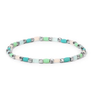 Crystal Mix Seaside Stretch Bracelet (silver)