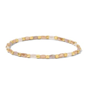 Crystal Mix Champagne Stretch Bracelet (gold)