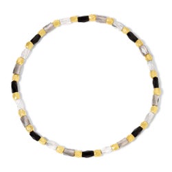 Crystal Mix Black Dia Stretch Bracelet (gold)