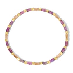 Crystal Mix Purple and Amber Bracelet (gold)