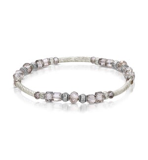 Crystal Square Bracelet - Black Diamond (w/ Silver