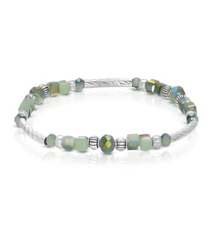 Crystal Square Bracelet - Twilight Sage (w/ Silver