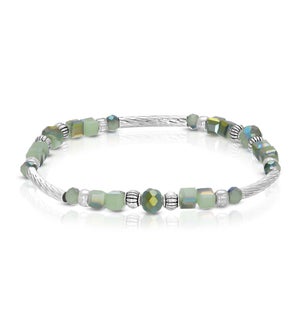 Crystal Square Bracelet - Twilight Sage (w/ Silver