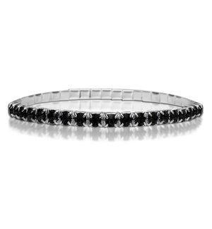 Crystal Tennis Bracelet-Black