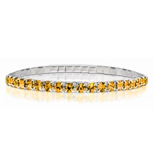 Crystal Tennis Bracelet-Topaz
