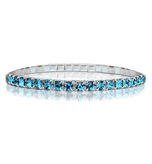 Crystal Tennis Bracelet-Aquamarine