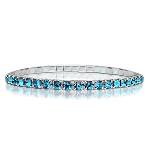 Crystal Tennis Bracelet-Aquamarine