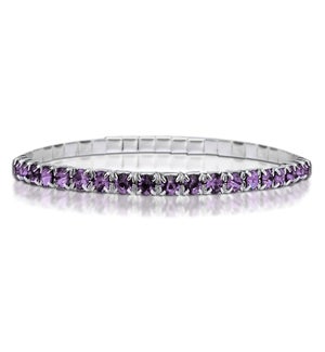 Crystal Tennis Bracelet-Violet
