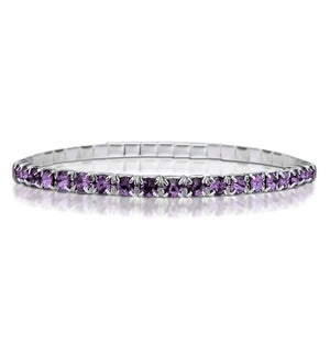 Crystal Tennis Bracelet-Violet