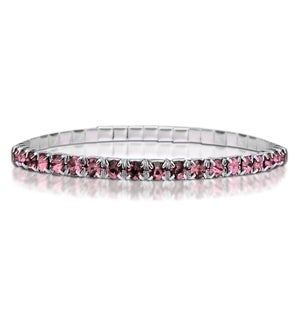 Crystal Tennis Bracelet-Light Rose