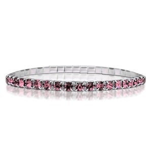 Crystal Tennis Bracelet-Light Rose