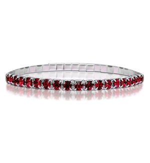 Crystal Tennis Bracelet-Garnet