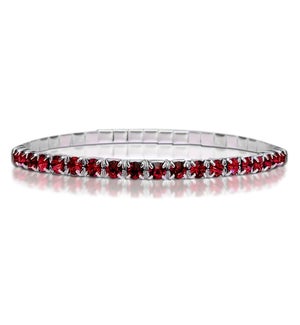 Crystal Tennis Bracelet-Garnet