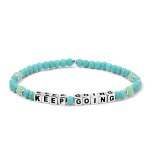 Keep Going - Turquoise Howlite and Sea Mist crystal