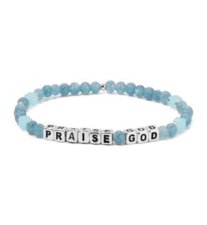 Praise God - Angelite and Powder Blue crystal / Ster