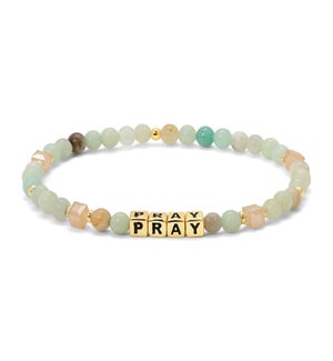 Pray - Amazonite and Sahara ab crystal / 14k gold pl