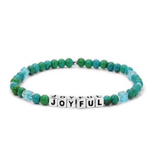 Joyful - Chrysocolla and Aqua crystal / Sterling Sil