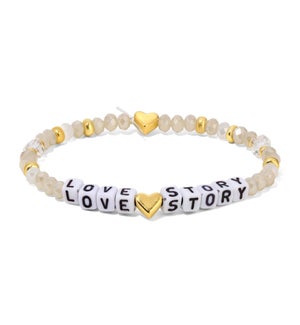 Love Story - Carmel and Sahara Crystal mix  Bracelet