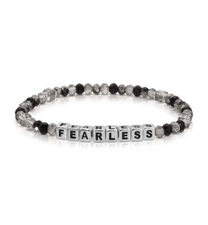 Fearless - Black Sparkle crystal / Silver